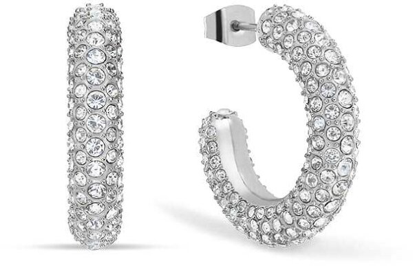 Créoles en acier inoxydable avec petites pierres - Bering Jewelry modèle: 739-17-05