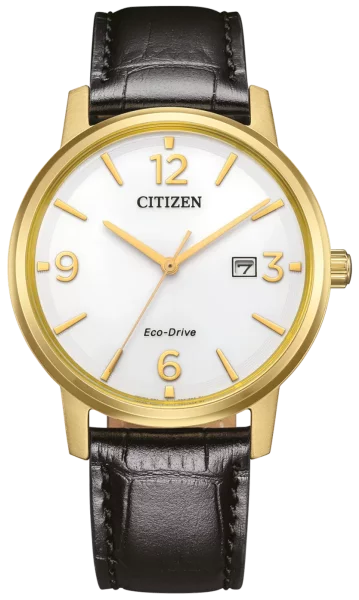 Citizen montre homme modèle: BM6756-01A avec cadran blanc et bracelet en cuir