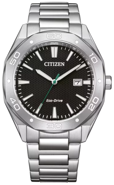 Citizen montre homme modèle: BM7631-52E avec cadran noir et bracelet en acier inoxydable