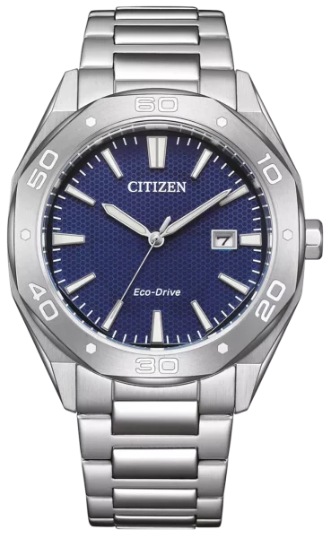 Citizen montre homme modèle: BM7631-52L avec cadran bleu et bracelet en acier inoxydable
