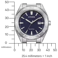 Citizen montre homme modèle: BM7631-52L avec cadran bleu et bracelet en acier inoxydable
