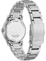 Citizen montre femme modèle: EW2720-57A avec cadran blanc, boîtier couleur argentée et bracelet en acier inoxydable