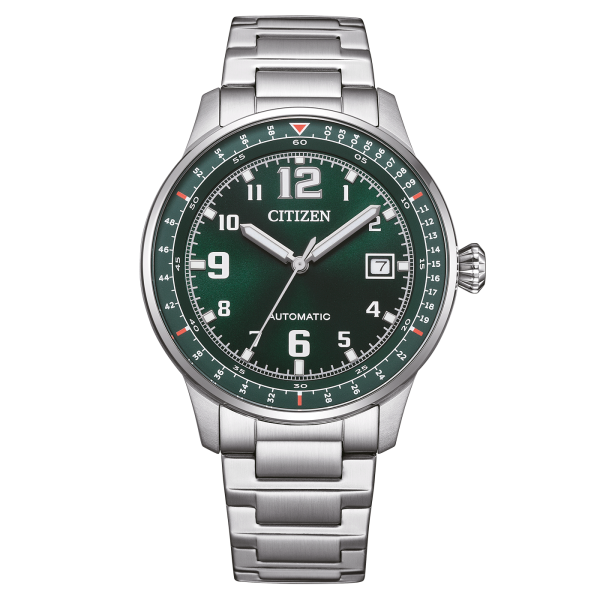 Citizen montre homme modèle: NJ0190-51X avec cadran vert