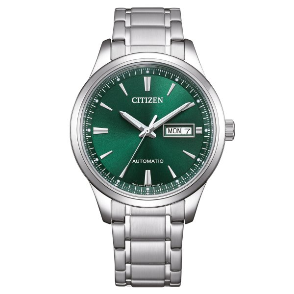 Citizen montre homme modèle: NY4058-79XE avec cadran vert et bracelet en acier inoxydable
