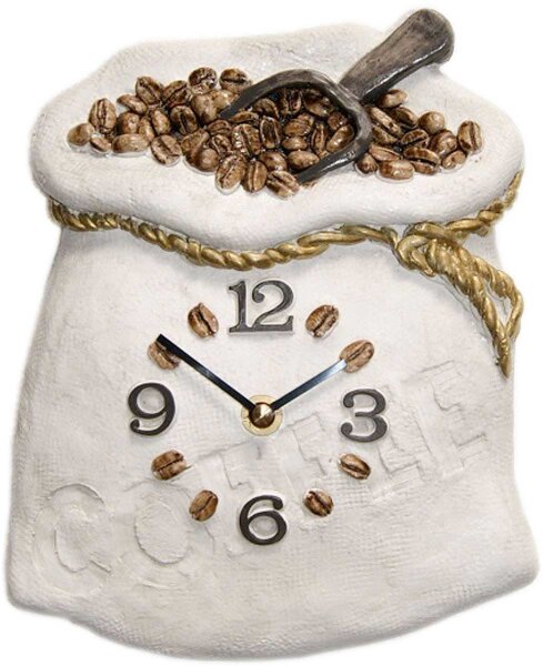 Terrastudio Küchenuhr Modell: 00.0101-grau im Kaffeesackdesign