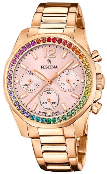Festina Damenchronograph Modell: 20639_4 mit rosa Zifferblatt