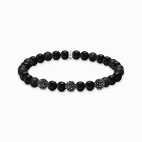 Beads Armband aus Obsidian und schwarzen Zirkoniasteinen...
