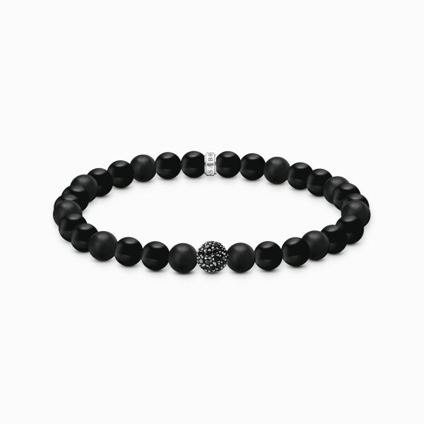 Beads Armband aus Obsidian und schwarzem Zirkoniastein - Thomas Sabo Modell: A2194-705-11-L21