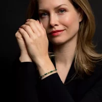 Bracelet en aventurine verte de 4 mm et en pierres précieuses de mousse dachat avec fermoir en acier inoxydable - Modèle Rebel&Rose: RR-40122-G-S