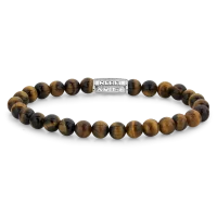 Bracelet en œil de tigre de 6 mm avec fermoir en...