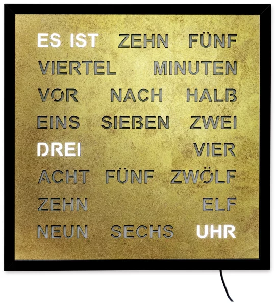 Horloge murale AMS en quartz 1271 - Boîtier en métal laqué