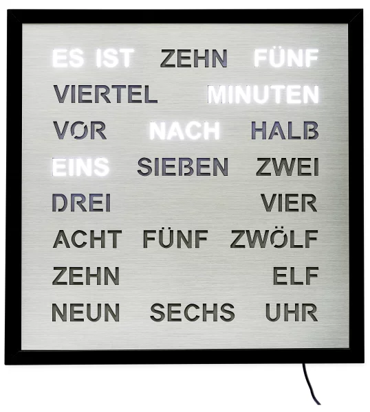 Horloge murale AMS en quartz 1275 - Boîtier en métal laqué