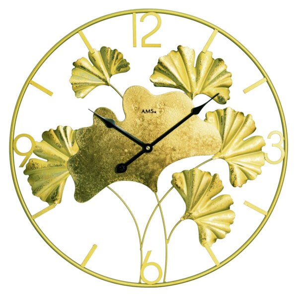 Horloge murale en quartz AMS 9703 - Boîtier en métal laqué