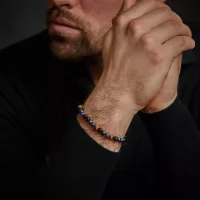 Bracelet en pierres précieuses de sodalite de 6...