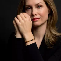 Bracelet en pierre naturelle de 6mm en imitation doeil de...