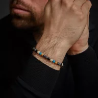 Bracelet en pierres précieuses de 6 mm (agate,...