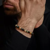 Bracelet en pierres précieuses de 8 mm de...