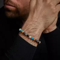 Bracelet en pierres précieuses de 8 mm dagate, de...