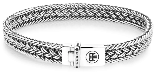 Bracelet en argent épais de 8 mm - Modèle Rebel&Rose: RR-BR036-S-L