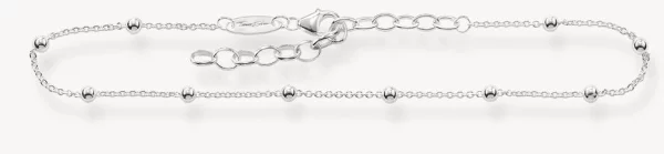 Fußkette mit Dots - 925 Sterling Silber