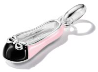 Charm-Anhänger, Schuh aus Silber und Kaltemail -...