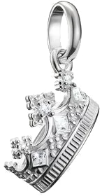 Charm-Anhänger, Krone mit weißen Edelsteinen, aus Silber - Thomas Sabo Modell: CC1247-051-14