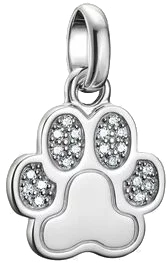 Thomas Sabo Charm-Anhänger, Pfote mit weißen Edelsteinen, aus Silber