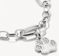 Thomas Sabo Charm-Anhänger, Pfote mit weißen...