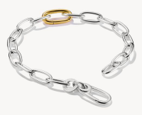 Glieder-Charm-Armband mit vergoldetem Connect Link, aus...