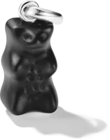 Thomas Sabo Charm-Anhänger, Goldbär aus Glas, in schwarz, aus Silber