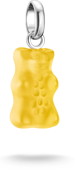 Charm-Anhänger, Goldbär aus Glas, gelb, aus Silber - Thomas Sabo Modell: CC1275-017-4