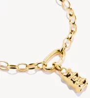 Charm-Anhänger, Goldbär, aus Silber, vergoldet...