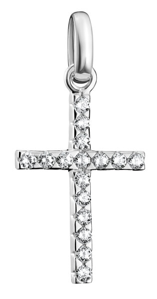 Thomas Sabo Charm-Anhänger Kreuz mit Steinen Connect Silber