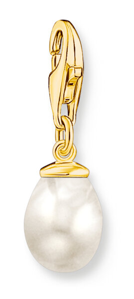 Thomas Sabo Charm-Anhänger weiße Perle vergoldet