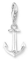 Thomas Sabo Charm-Anhänger Anker mit Steinen Silber