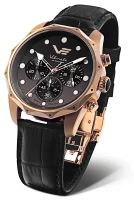 Montre pour femme noire avec bracelet en cuir -...