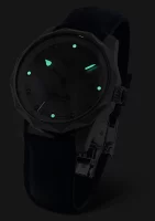 Montre femme bicolore or/argent avec bracelet en cuir -...