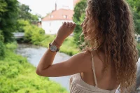 Montre femme couleur or rose avec bracelet en cuir - Modèle Vostok Europe VS42-125B754