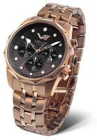 Montre pour femme en or rose avec bracelet en acier...