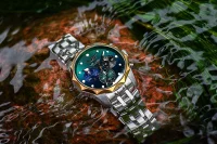 Montre pour femme bicolore or/argent avec bracelet en...