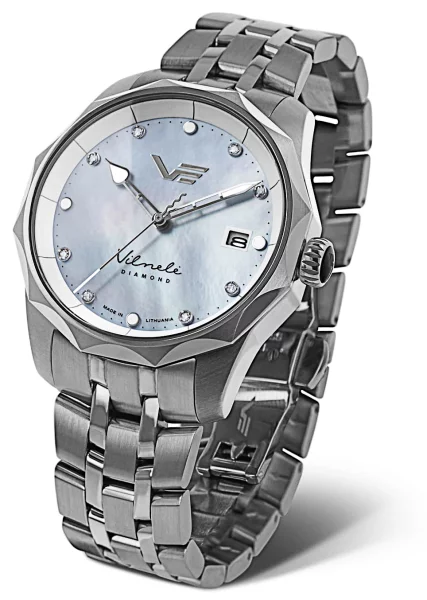 Montre pour femme argentée avec bracelet en acier inoxydable - Modèle Vostok Europe VS42-125A755B