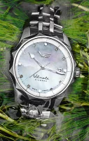 Montre pour femme argentée avec bracelet en acier inoxydable - Modèle Vostok Europe VS42-125A755B