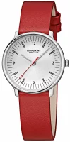 Montre pour femme rouge avec bracelet en cuir...
