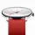 Montre pour femme rouge avec bracelet en cuir végétalien en raisin - Modèle Mondaine : MLE.33110.LCV.