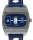 Montre pour homme en cuir bleu - UMF Ruhla Jumping Hour Automatik: 1434-3