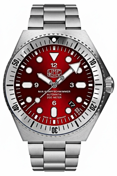 Montre homme couleur argent avec bracelet en acier inoxydable - Modèle UMF Ruhla: UMF-1928M-7