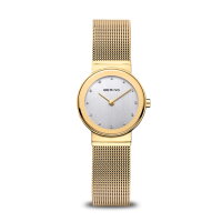 Montre pour femme en acier inoxydable doré avec éléments en cristal - Bering - Modèle : 10126-334