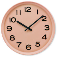 Nachhaltige Wanduhr aus Maisstärke in Apricot -...