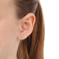 Ohrstecker aus 925 Sterlingsilber, rhodiniert mit Schleife-Motiv und Zirkonia, Prinzessin Lillifee Modell: 2040628