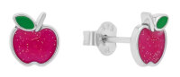 Ohrstecker aus 925 Sterlingsilber mit Apfel-Motiv,...